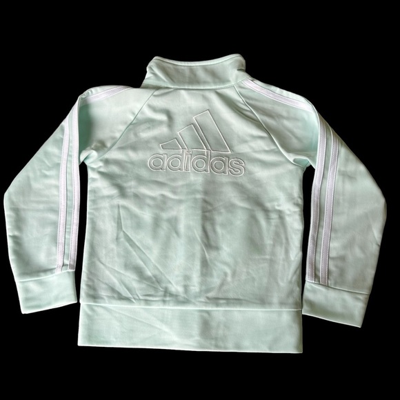 Adidas Girls 2 Piece Track Suit Mint Green Size 4 NWT - Picture 9 of 13